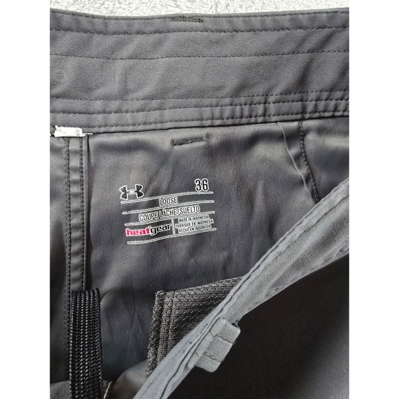 Under Armour HeatGear Shorts Mens 36 Gray Loose Fit Flat Front Athletic *Read - Picture 7 of 10